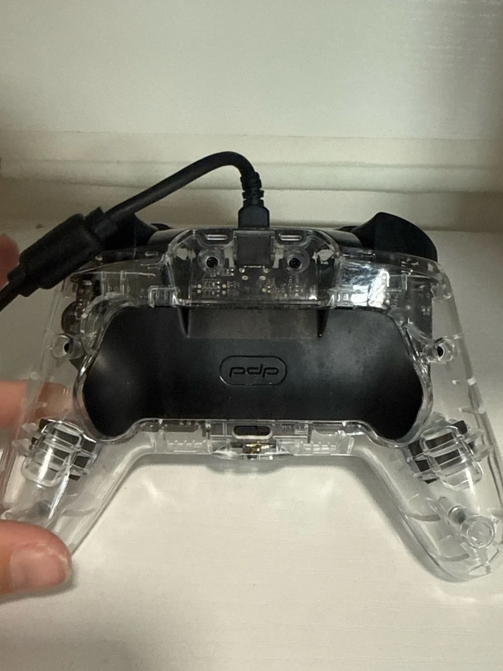 PDP Nintendo Switch Wired Controller Clear Transparent Black Buttons